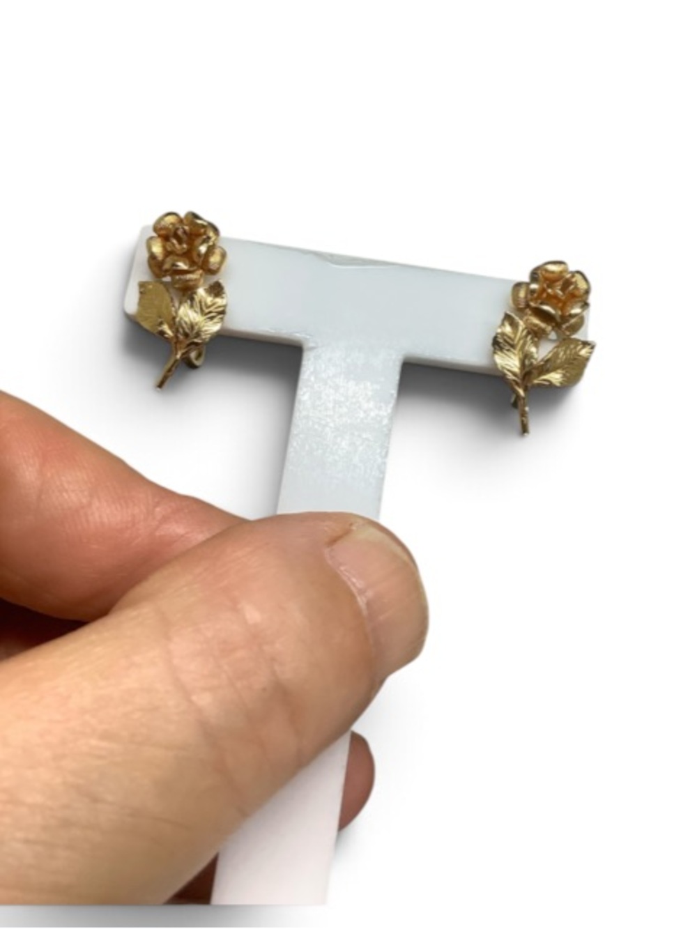 Danecraft 12GF floral screw back earrings